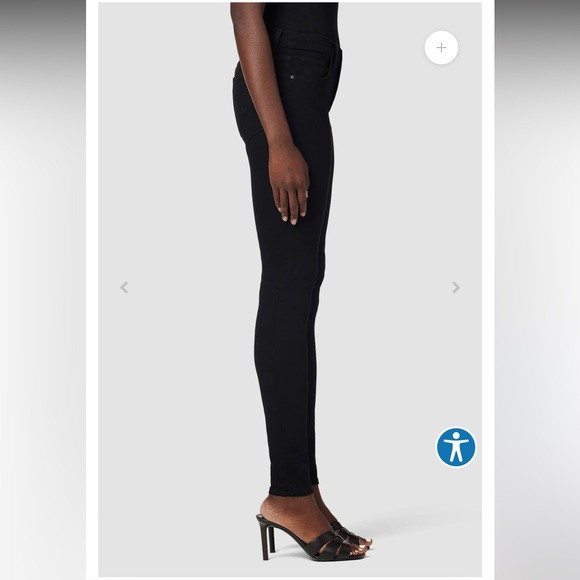 Hudson Nico Mid-Rise Rise Super Skinny Jean in Black - Picture 3 of 5
